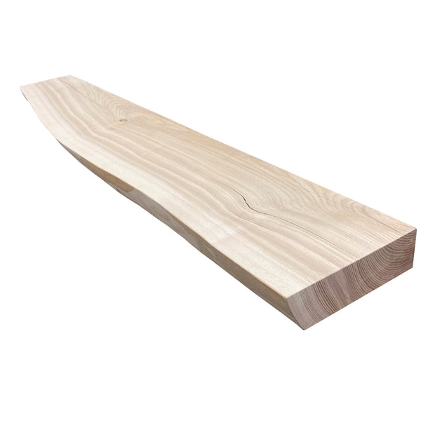 Unfinished Live Edge Ash Shelf