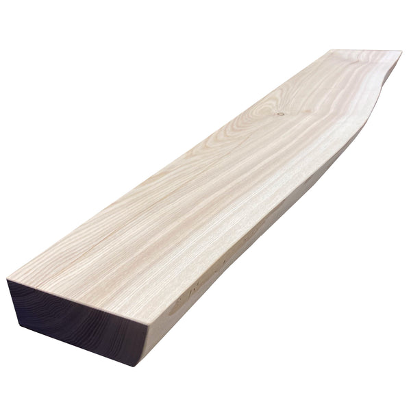 Unfinished Live Edge Ash Shelf