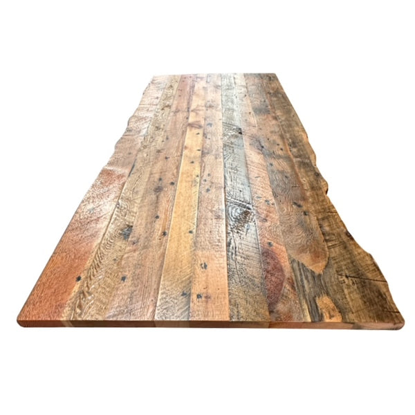 Polished End Grain Reclaimed Pine Dining Table