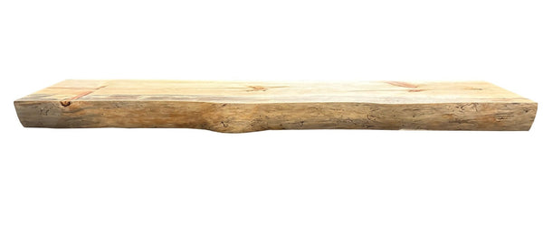 Live Edge Blue Stained Pine Shelf