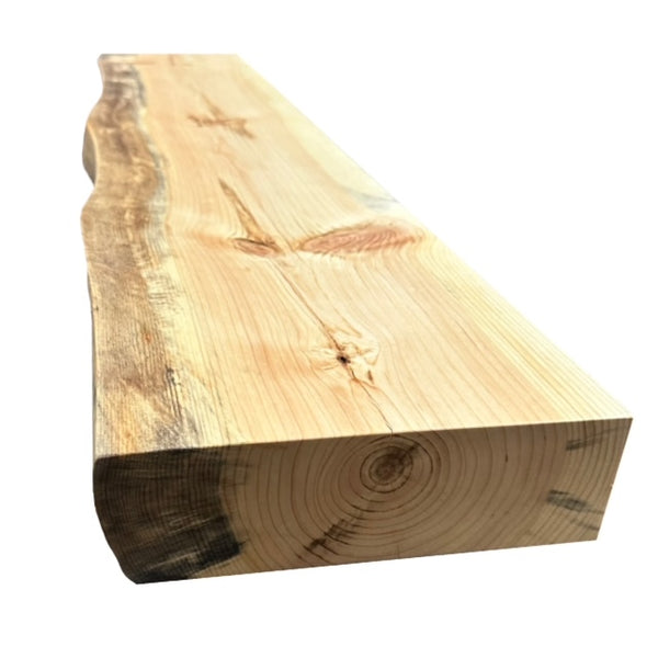 Live Edge Blue Stained Pine Shelf