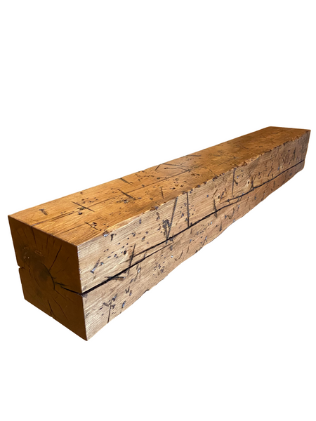 Distressed Pine Timber Mantel