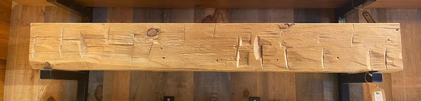Reclaimed Hand Hewn Timber Mantel