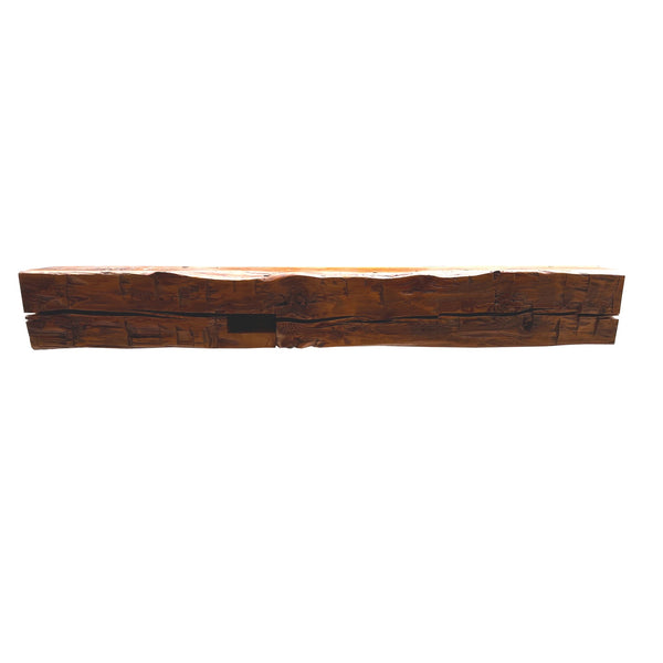 Reclaimed Hewn Timber Mantel