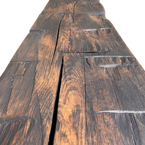 Reclaimed Hand Hewn Timber Mantel