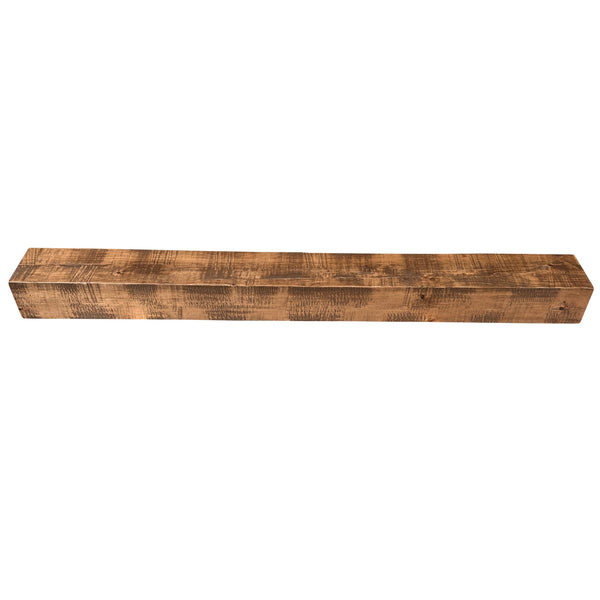 Rough Sawn Pine Hewn Mantel