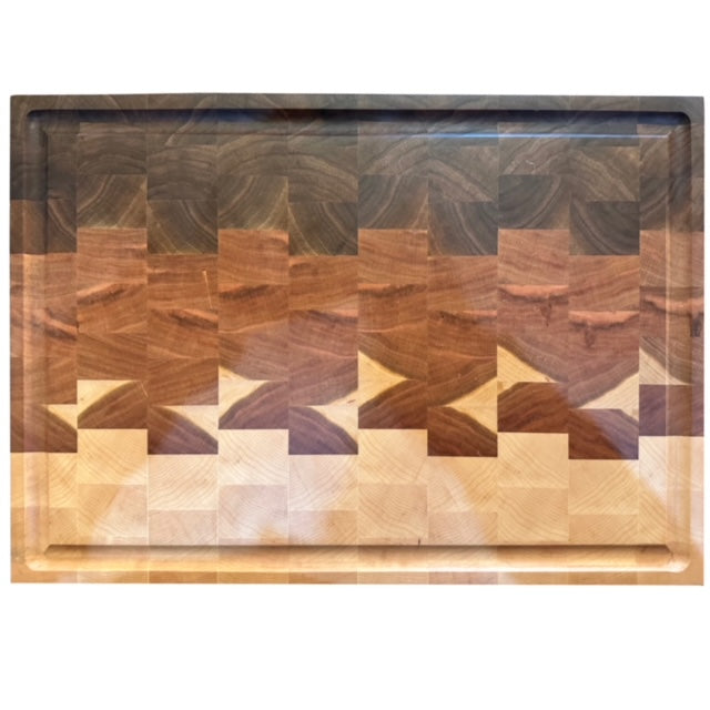 End Grain Cutting Board with a Juice Groove